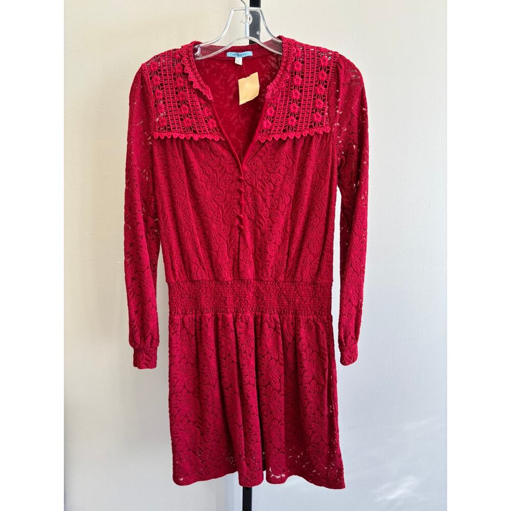 Leifnotes Red Long Sleeve Dress Size XS #44659